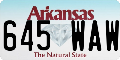 AR license plate 645WAW