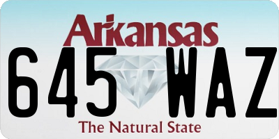 AR license plate 645WAZ