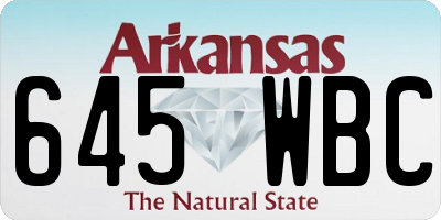 AR license plate 645WBC