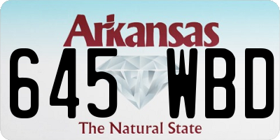 AR license plate 645WBD
