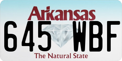 AR license plate 645WBF