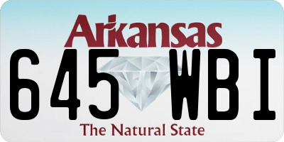 AR license plate 645WBI