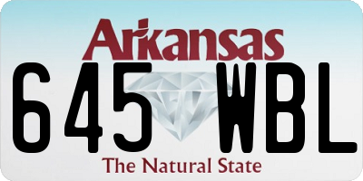 AR license plate 645WBL