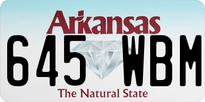 AR license plate 645WBM