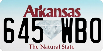 AR license plate 645WBO