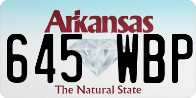 AR license plate 645WBP