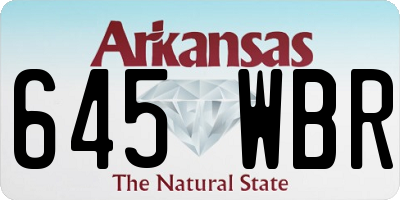 AR license plate 645WBR