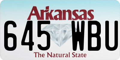 AR license plate 645WBU