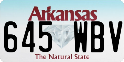 AR license plate 645WBV