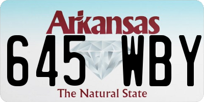 AR license plate 645WBY