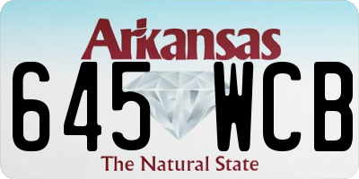AR license plate 645WCB