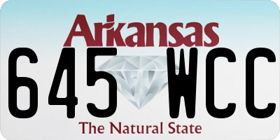 AR license plate 645WCC