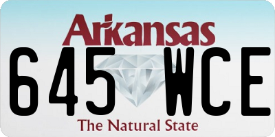 AR license plate 645WCE