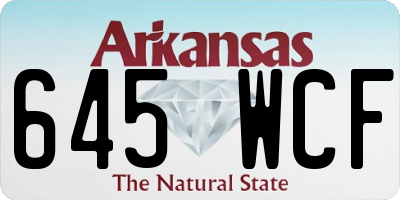 AR license plate 645WCF