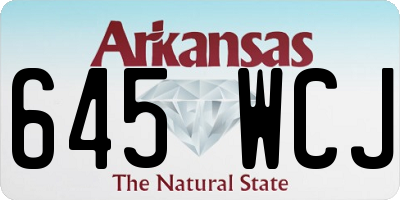 AR license plate 645WCJ