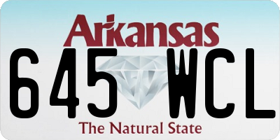 AR license plate 645WCL