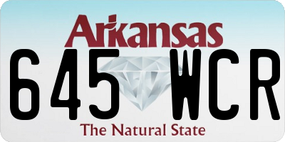 AR license plate 645WCR