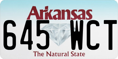 AR license plate 645WCT