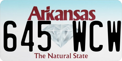 AR license plate 645WCW