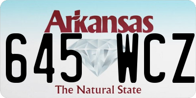 AR license plate 645WCZ
