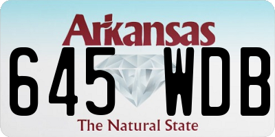 AR license plate 645WDB