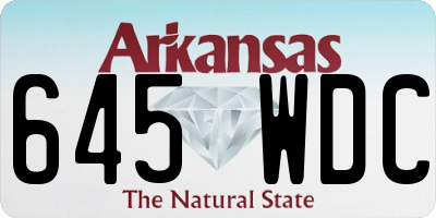 AR license plate 645WDC