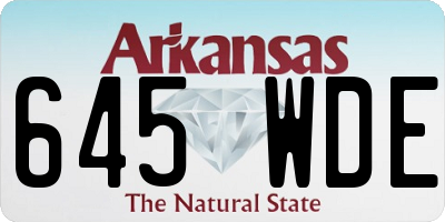 AR license plate 645WDE