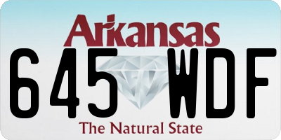 AR license plate 645WDF