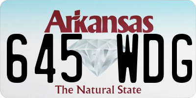 AR license plate 645WDG