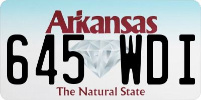 AR license plate 645WDI