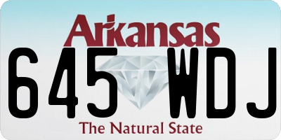AR license plate 645WDJ