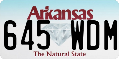 AR license plate 645WDM