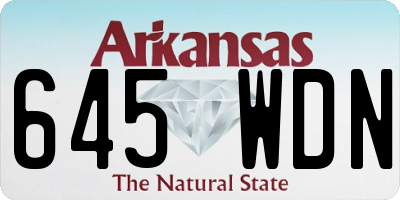 AR license plate 645WDN