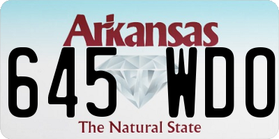 AR license plate 645WDO