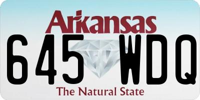 AR license plate 645WDQ