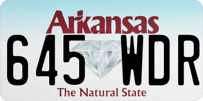 AR license plate 645WDR