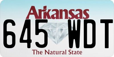 AR license plate 645WDT