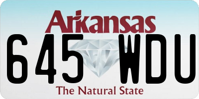 AR license plate 645WDU