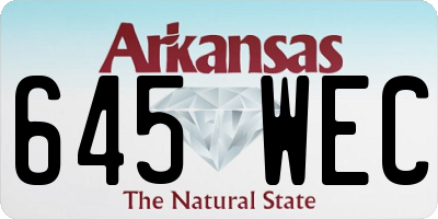 AR license plate 645WEC