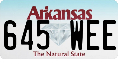 AR license plate 645WEE