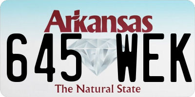 AR license plate 645WEK