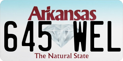 AR license plate 645WEL