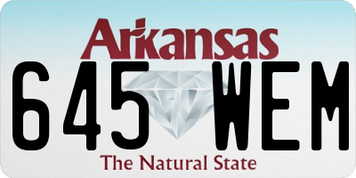 AR license plate 645WEM