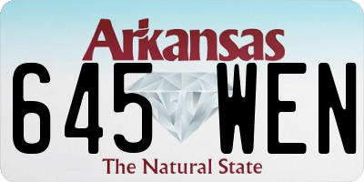 AR license plate 645WEN