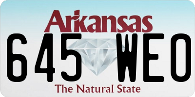 AR license plate 645WEO