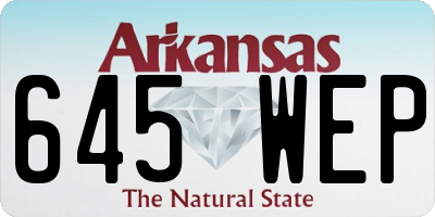 AR license plate 645WEP