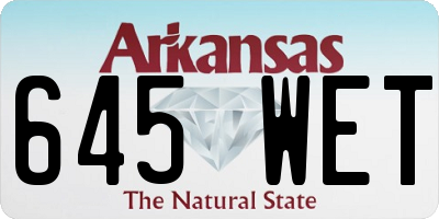 AR license plate 645WET