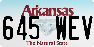 AR license plate 645WEV