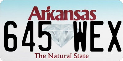 AR license plate 645WEX