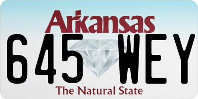 AR license plate 645WEY